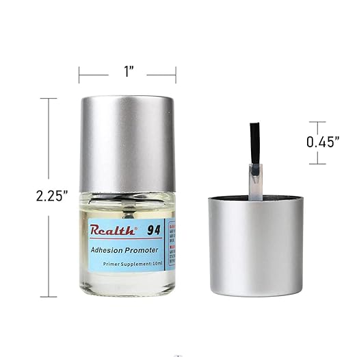 94 Adhesion Promoter with Brush Head 10ml 2 Pack, Tape Primer 94 Increase Adhesion for Acrylic Double Sided Mounting Tape