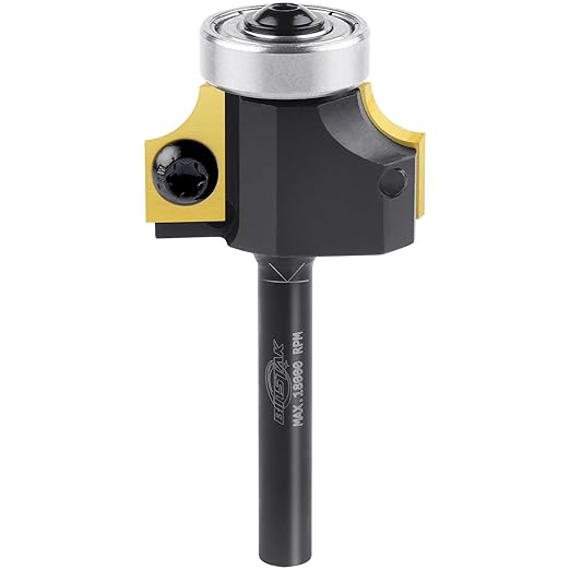 1/4" Radius Insert Roundover Router Bit 1/4" Shank, Replaceable Carbide Insert Edge Forming Roundover Bit Bead Rounding Over Edging Bit