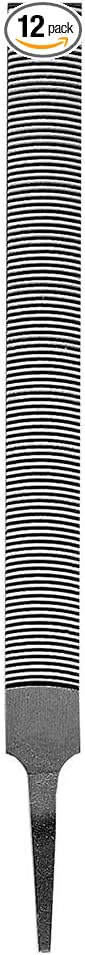 Champion Mercer 10" Mill Curve Rigid/Tang Files (12 Pack), High Carbon Steel for Smoothing