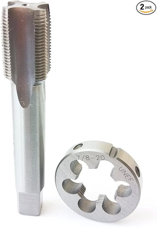 ASZLBYM 7/8-20 HSS Tap And Die Set竊?UNEF Machine Thread Tap and UNEF Round Thread Die Right Hand