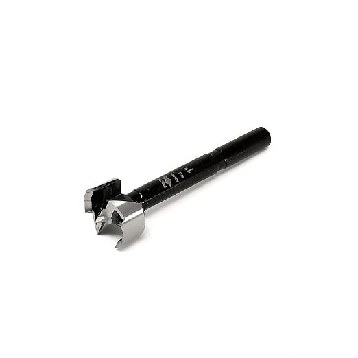 Fisch Black Shark Forged Steel Forstner Drill Bit for Woodworking, Precision Wave Design, Clean Cuts in Hardwoods, MDF, and Plywood, FSA-365792, Made in Austria (1 inch)