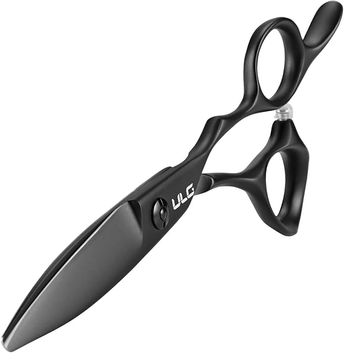 ULG Hair Cutting Scissors ??Professional Stainless Steel with Teflon Coating, Ergonomic Offset Handle, Precision Blade for Layers & Detail, Ideal for Barbers Willow Leaf Shears