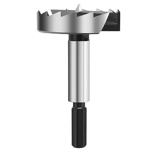2 Inch Forstner Drill Bit for Woodworking, 2" Forstner Bit Wood Drill Bits for Holes, Hinge Cutter for Hard Wood, Plastic, Plywood HEX Shank
