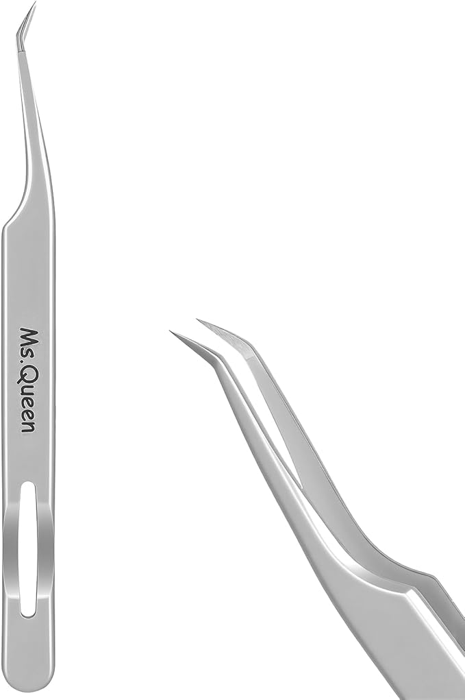 Ms.Queen Eyelash Tweezers for Lash Extensions,Precision Lash Extension Tools for Isolation,Classic and Volume Lash Extension Applying