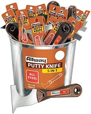TG1-25 5-IN-1 All Steel Putty Knife (25 piece per bucket) (3 buckets)