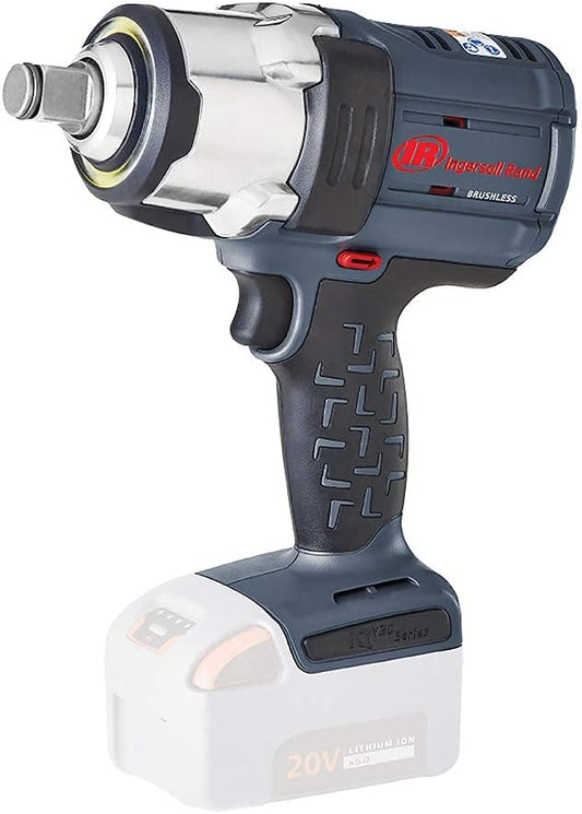 Ingersoll Rand Model W7172 3/4" 20V Cordless Impact Wrench, 1500 ft-lb Torque, Friction Ring and Thru-hole Retainer, Pistol, Bare Tool