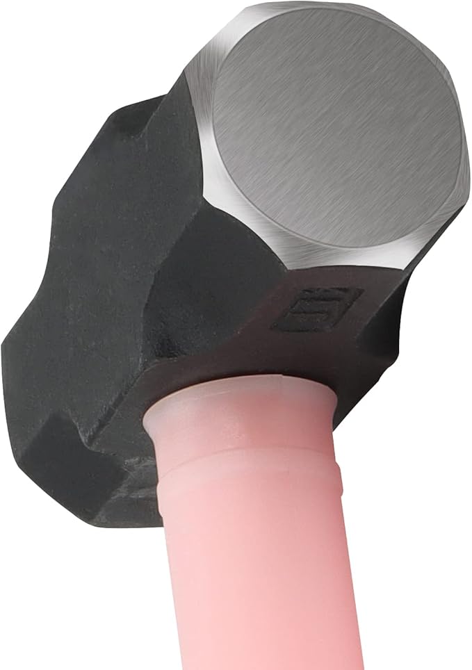 JOIKIT 2 PCS 4lb Sledge Hammer, Drilling Crack Hammer with Forged Steel Head and Fiberglass Handle, Solid Construction for Demolition Work