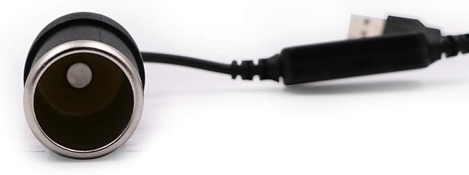 USB A Male to 12V Car Cigarette Lighter Socket Female Converter Cable 2-Pack