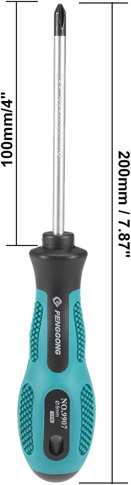 uxcell #1 Phillips Screwdriver 4 Inch Round Shaft Non Slip Comfortable Handle