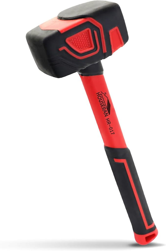 Mallet, Rubber Mallet Hammer, 10 oz Mallets Hammers, Soft Face Hammer, Rubber Hammers, Rubbers Mallets For Woodworking, Flooring, Crafts, Jewelry Making, Red and Black(307g)