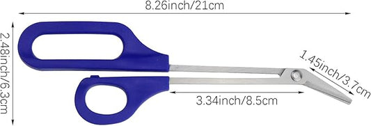 2 PACK Long Handle Toenail Clippers Scissors for Seniors,Toe Nail Cuticle Scissors Clippers Toenail Cutter Stainless Steel Scissors for Pregnant Women
