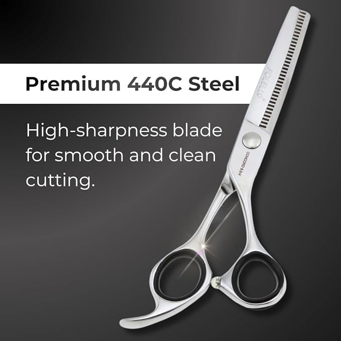 Hair Cutting Scissors for Women and Men ??6.0 440C Japan Stainless Steel Shears with Sword Blade and Tension Adjustment Screw ??Salon and Home Use