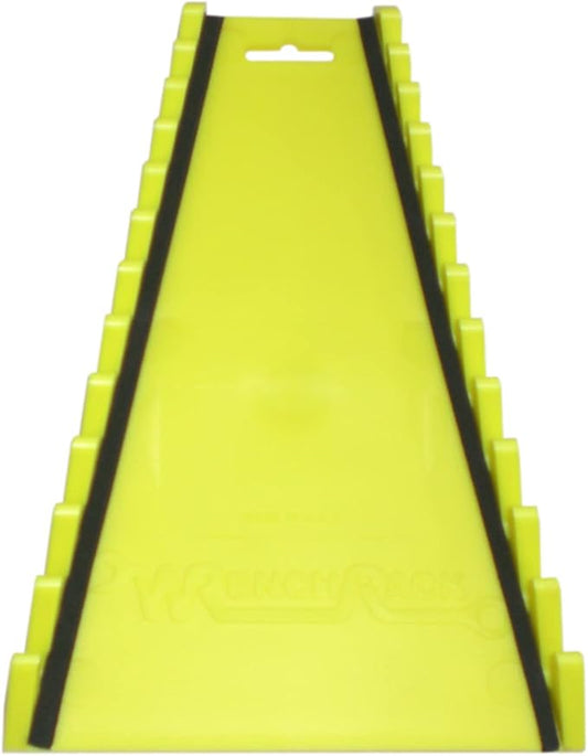 Protoco 2031 Reverse 12 piece Wrench Rack, Magnetic, Tool Organizer for Tool Box, Tool Cart or Wall Mounted, Yellow