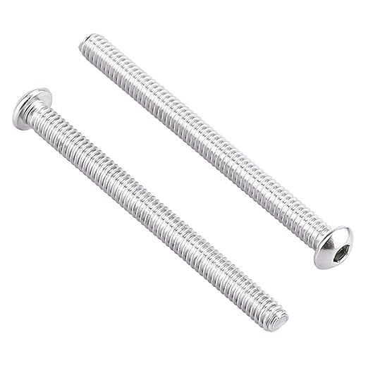 1/4-20 x 3 Button Head Socket Cap Bolts Screws, 304 Stainless Steel 18-8, Allen Hex Drive, Bright Finish, Fully Machine Thread, Pack of 20
