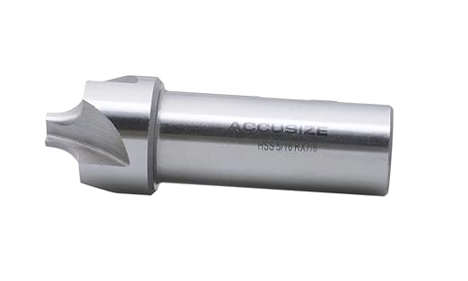 Accusize Industrial Tools 5/16'', H.S.S. Corner Rounding End Mills, 7/8'' Shank Dia, 1-1/8'' Cutter Dia, 3-1/2'' Overall Length, 1011-3812