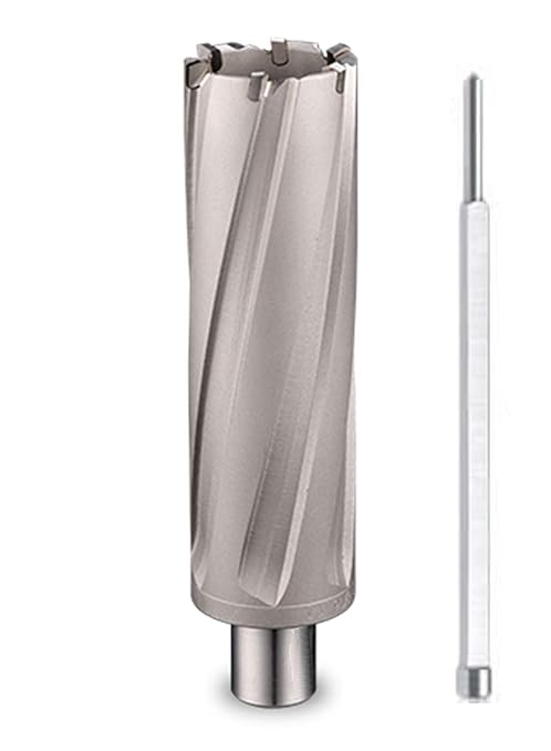 CS Unitec 9-1-826 C 13/16" x 8" TCT Hornet Tungsten Carbide-Tipped Annular Cutters 13/16 Inchesinches Cutting Diameter Tungsten Carbide Coating Cut Cutting Angle 8" Flute