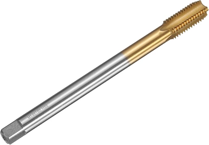 uxcell Metric Thread Tap M14 x 2 H2 160mm Straight Flute Screw Thread Milling Machine Taps Threading Tapping Repair Tool