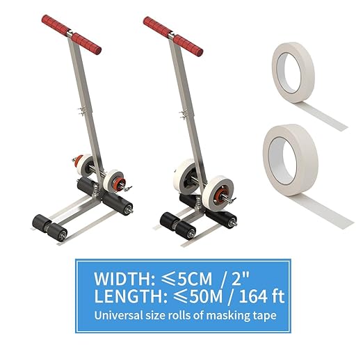BAUSATZ Floor Tape Applicator竊똌anual Pushing Tape Marking Machine, Tape bonding Machine, Used for Floor Marking, Decoration Protection and Laying,Can Draw arcs, Curves, and Straight Lines