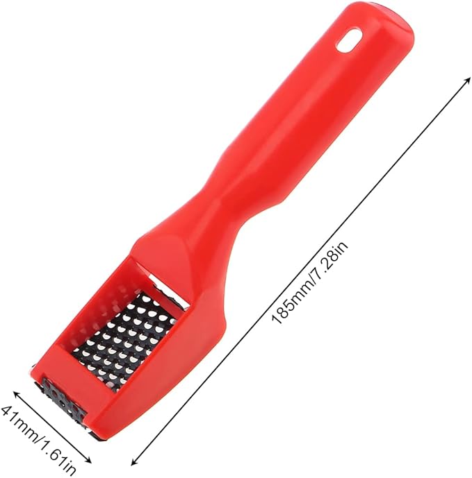 2pcs Surform Shaver, Hand-Length Mini File with Tooth Mill, Second-Cut Razor, Red