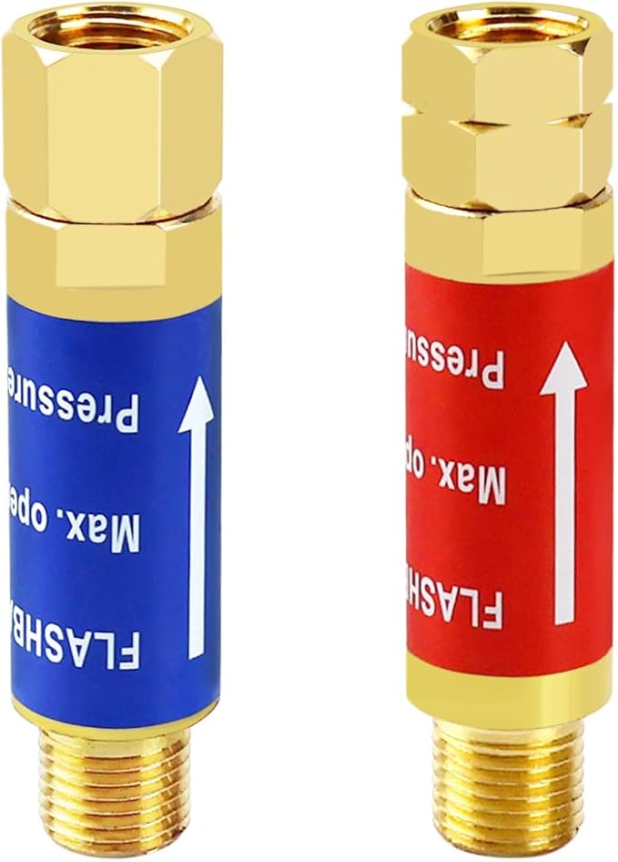 Oxygen Acetylene Flashback Arrestors Set 9/16-18 Threads for Torch