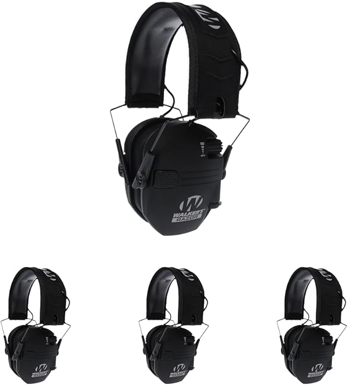 Walker's Razor Slim Ultra Low Profile Compact Design Adjustable Range Shooting Hunting Hearing Protection Electronic Earmuffs