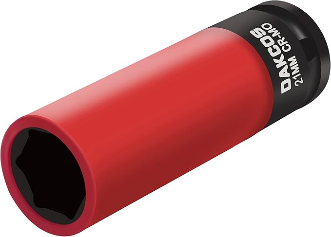 21mm Impact Lug Nut Socket, 1/2 inch Drive, With Protective Sleeves,CR-MO