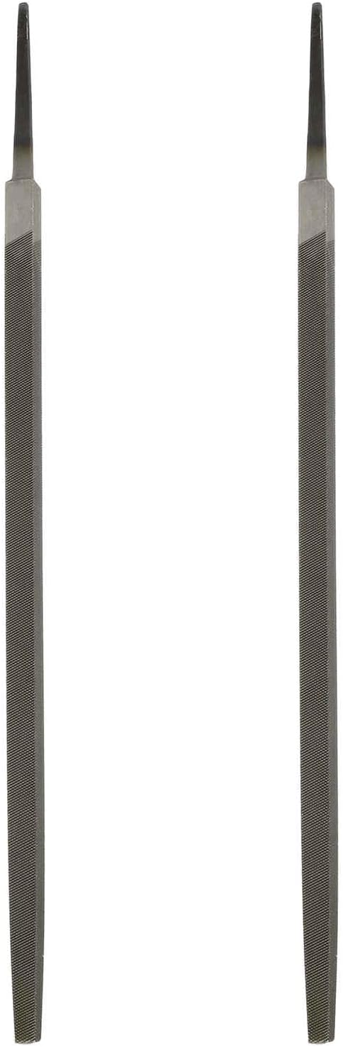 HARFINGTON 2 Pcs 12" Square Medium Cut File Double Cut Teeth Medium Metal File High Carbon Steel T12 without Handle for Metal Wood Finishing Roughing Shaping, Grey