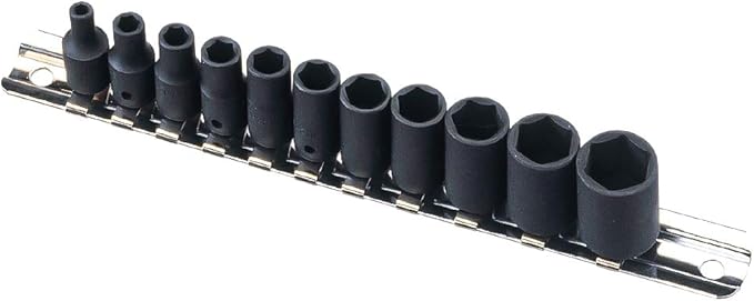 Genius Tools 11Piece 1/4" Dr. SAE Impact Socket Set TF-211S