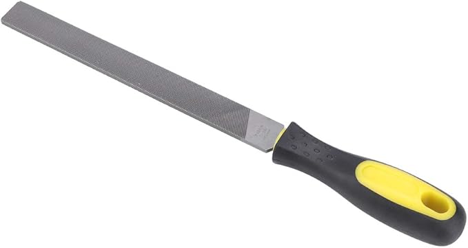 Atyhao 8in Large Flat File, Hand File Tool Sharpening Tool Steel File Grinding Blade with Handle for Sharpening Knife Axe Hatchet Metal(coarse-Tooth)