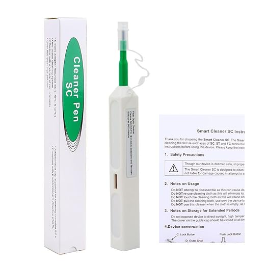 Fiber Optic Connector Cleaning Pen,Fiber Optic Cleaner Pen for 2.5mm Ferrules SC,FC,ST,SC/APC and FC/APC,800+ Clean Times