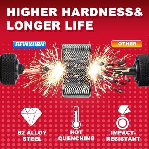 (PH/TORX/HEX/PZ/SQ/SL) Screwdriver Bits Set, 66 Pieces Impact 1?? 2?쒶agnetic S2 Steel Multi Power Insert Driver Bits and 3Pc Bit Holder with Organizer Sleeve