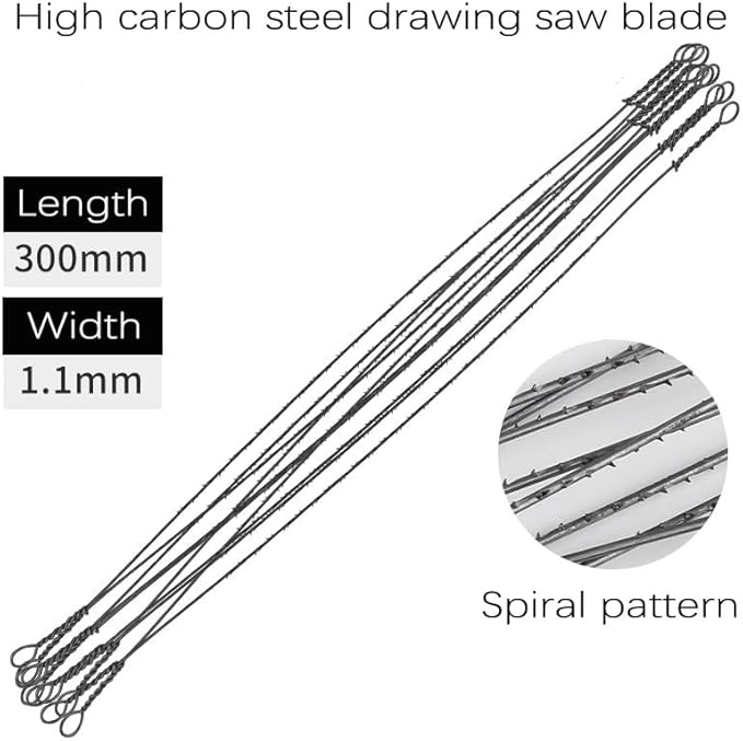 15Inch Coping Saw for Woodworking - with 20Pcs 360° Spiral Blades for Wood, Plastic,Rubber,Crafts,Soft Metal,Soft Basswood Blocks Cutting | Essential Hand Saw for DIY Enthusiasts & Outdoor Use
