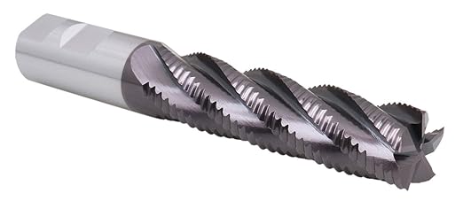 Accusize Industrial Tools Standard Tooth M42 8% Cobalt Tialn Roughing End Mill, 1'' by 1'' by 4'' Flt Length, 1102-0114