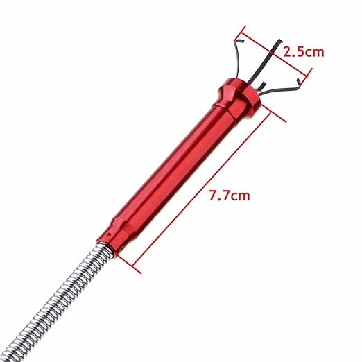 20 lb Telescoping Magnetic Pickup，Claw Magnetic Pick-up Tool 4 Claws with Bright LED Light Flexible Spring Magnet Grab Grabber Fingers Prongs for Garbage Pick up arm Extension
