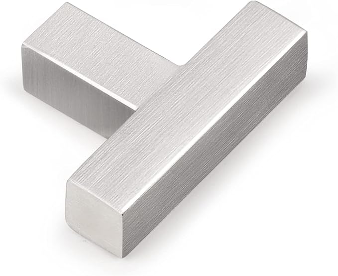Probrico 5 Pack 2" Cabinet Knobs Brushed Nickel Singel Hole Cabinet Pulls Stainless Steel Kitchen Bedroom Cupboard Drawer Dresser Handles Cabinet Bar Pulls