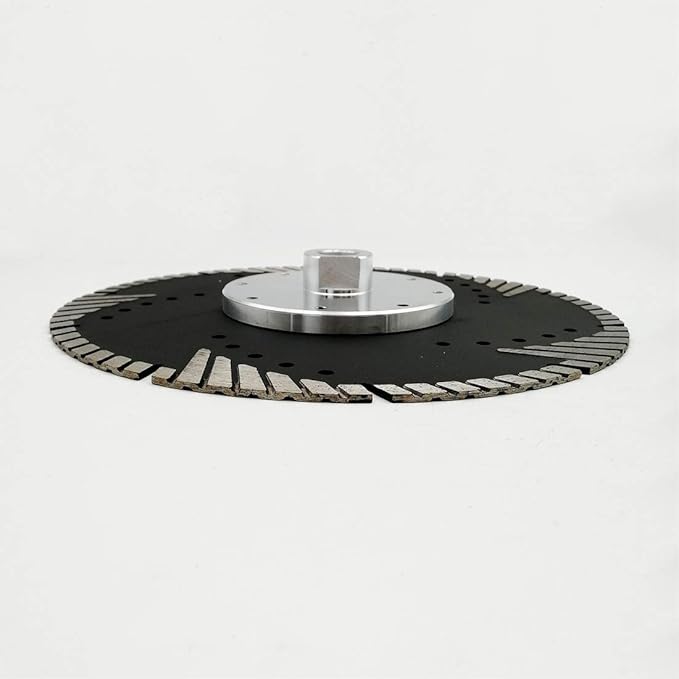 SHDIATOOL Diamond Turbo Blade Dia 9 Inch with Slant Protection Teeth Cutting Stone Granite Marble Concrete Brick with 5/8-11 Thread