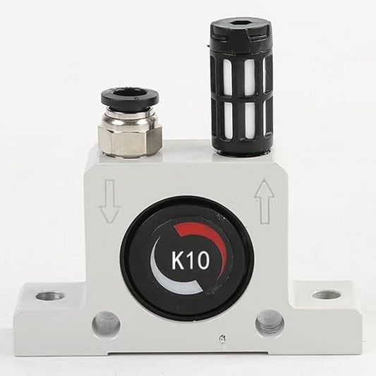 K 1/4'' K10 Thread Pneumatic Vibrator Power Concrete Vibrator Ball Type Aluminum Alloy Air Turbine Oscillator with Silencer