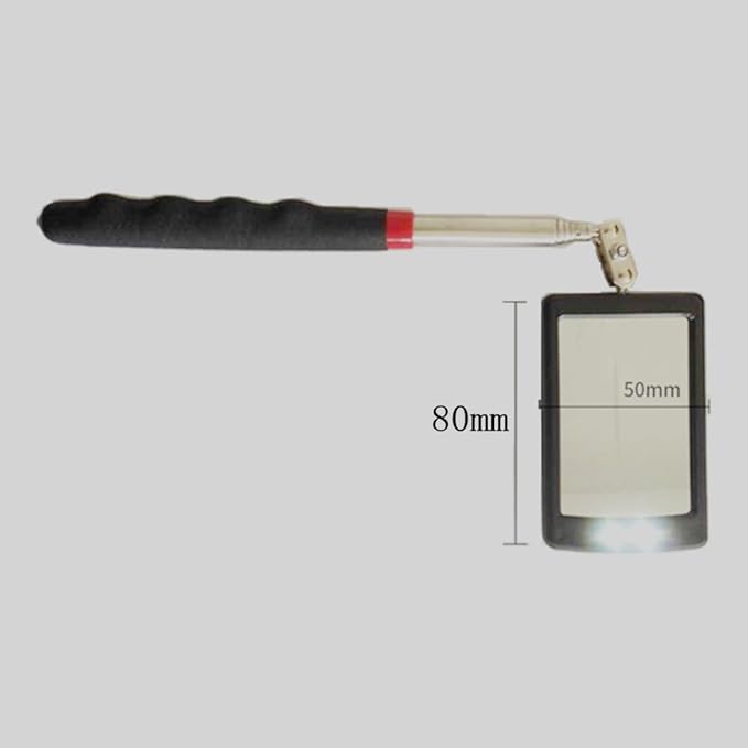 Telescoping Lighted Inspection Mirror竊똖elescoping LED Lighted Flexible Inspection Mirror 360 Swivel for Extra Viewing