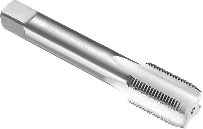 uxcell Hand Plug Tap M22 x 1.5 H2 Metric Thread Plug Style Taps Straight Flute Screw Tapping Threading Tool High Speed Steel HSS6542