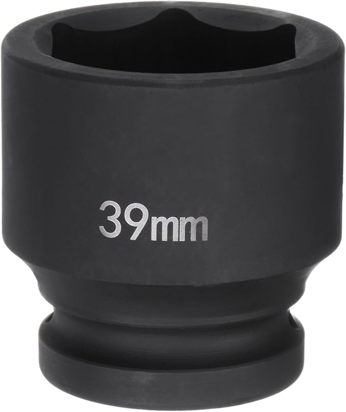 HARFINGTON 6-Point Impact Socket 3/4" Drive 39mm Metric 40Cr Alloy Steel Spindle Axle Nut Impact Socket