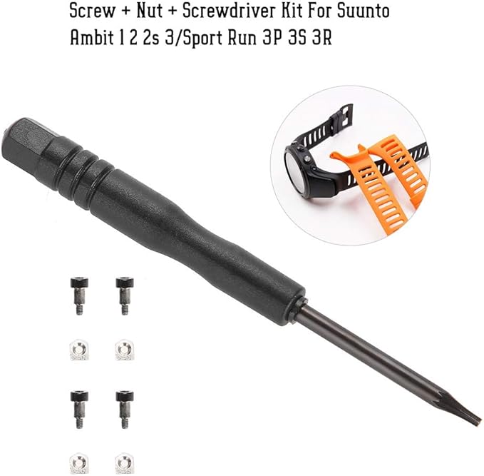 crew + Nut + Screwdriver Kit for Ambit 1 2 2s 3/Sport Run 3P 3S 3R Repair Replacement Tool Kit, High Precision Effective Traction for Smart Watch Wrist Strap