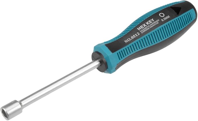 uxcell 8mm Non-Magnetic Tip Six Point Hex Nut Driver with 3.7-Inch Round Shaft