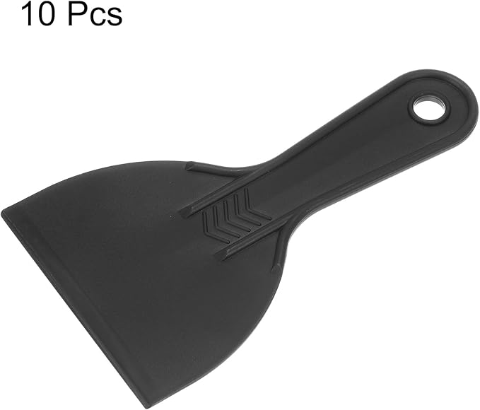 HARFINGTON 10pcs Putty Scraper 4" Width 6mm Thin Flexible Plastic Putty Knives for Taping Drywall Spreading Painting Wall Scratching