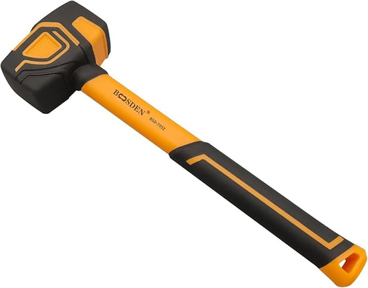 BOOSDEN Rubber Mallet, 10 oz Rubber Mallet Hammer, Rubber Hammer with Hook, Mallet Hammer with Solid Head & Ergonomic Grip Handle, Soft Face Hammer, No Damage for Flooring, Woodworking and Camping