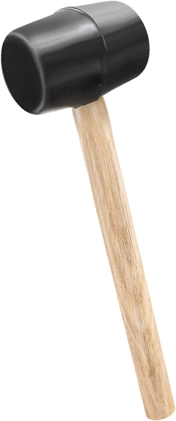 Peohud 12 Pack Rubber Mallet, 7 Oz Small Rubber Hammer with Wood Handle for Flooring, Camping, Tent Stakes, Woodworking, DIY Jewelry, Soft Blow Tasks without Damage