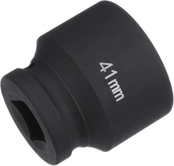 HARFINGTON 6-Point Impact Socket 3/4" Drive 41mm Metric 40Cr Alloy Steel Spindle Axle Nut Impact Socket