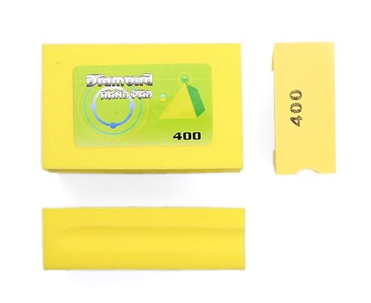 Diamond Hand Polishing Pads 400 Girt Sanding Bolcks Foam Back for Granite Marble Concrete Stone Tile Wet Dry Finishing