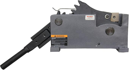KAKA INDUSTRIAL Manual Sheet Metal Shear | 1.26Inch Round Steel, 1.5x0.5Inch Flat Bar, 1.1x1.1Inch Square Bar Cutter | Heavy-Duty Benchtop Tool MS-32 for Metalworking, Construction, and DIY Projects