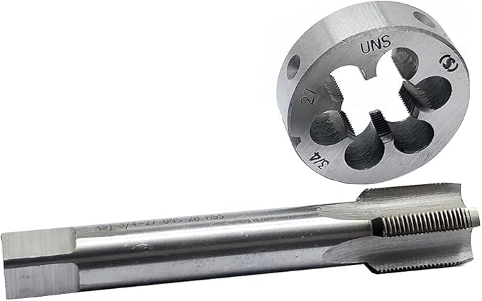 ZOUZMIN 3/4"-27 UNS Thread Tap and round Die Grinding Taper Shank Twist Drill bits Combo Set