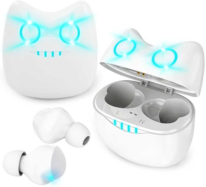 Wireless Earbuds, Long Battery Life Earbuds Wireless Bluetooth, Ear Buds with Microphone, IPX5 Waterproof Headphones, Bluetooth Headphones with LED Lights, Ear buds with Multifuntional Touch Screen